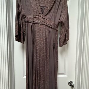Free People Long Sleeve Brown Dress